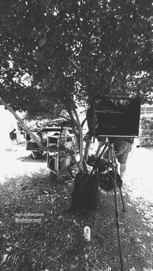 Cart in the shade on location